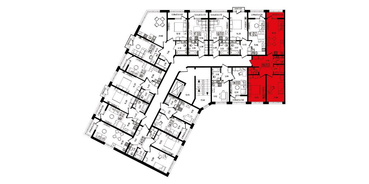 ЖК Яблоневый Квартира №039 1