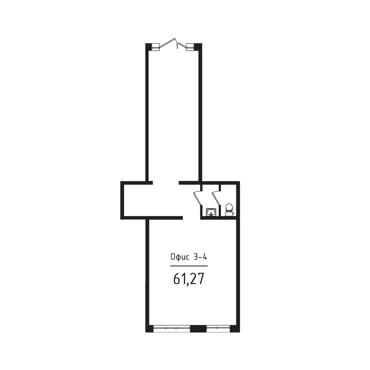 ЖК Яблоневый 3 очередь Нежилое помещение №003-4