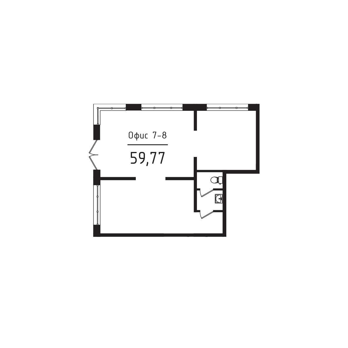 ЖК Яблоневый 3 очередь Нежилое помещение №007-8