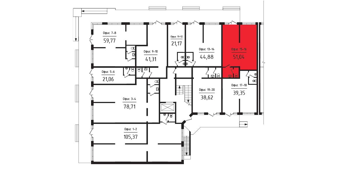 ЖК Яблоневый 3 очередь Нежилое помещение №015-16 1