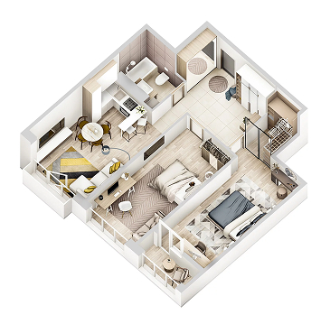 Квартиры 
от 22,4 кв.м. до 86,8 кв.м. ЖК Экосфера