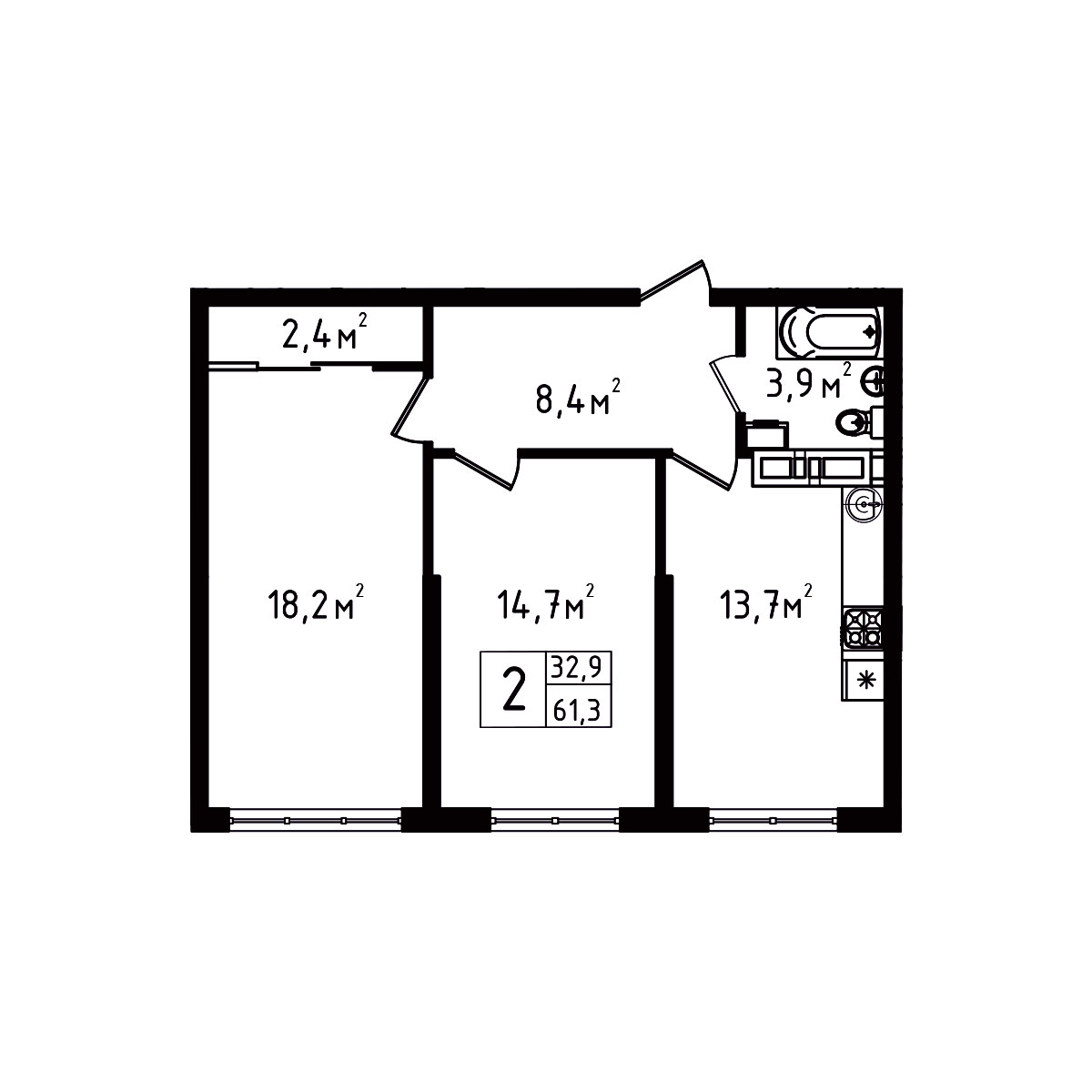 Мега-Победа 2 Квартира №095