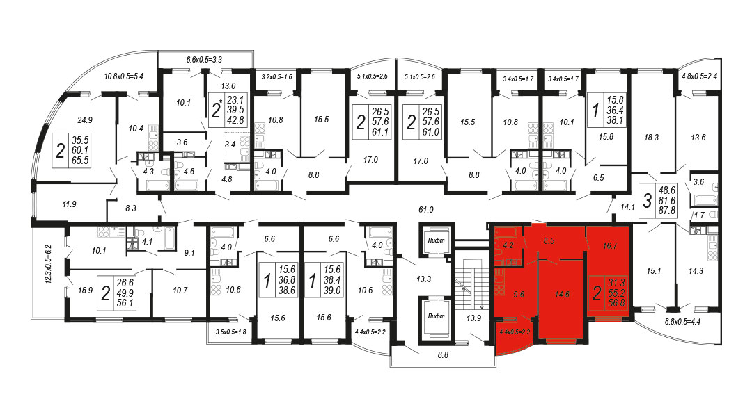 ЖК Дружный 2 Квартира №030 1