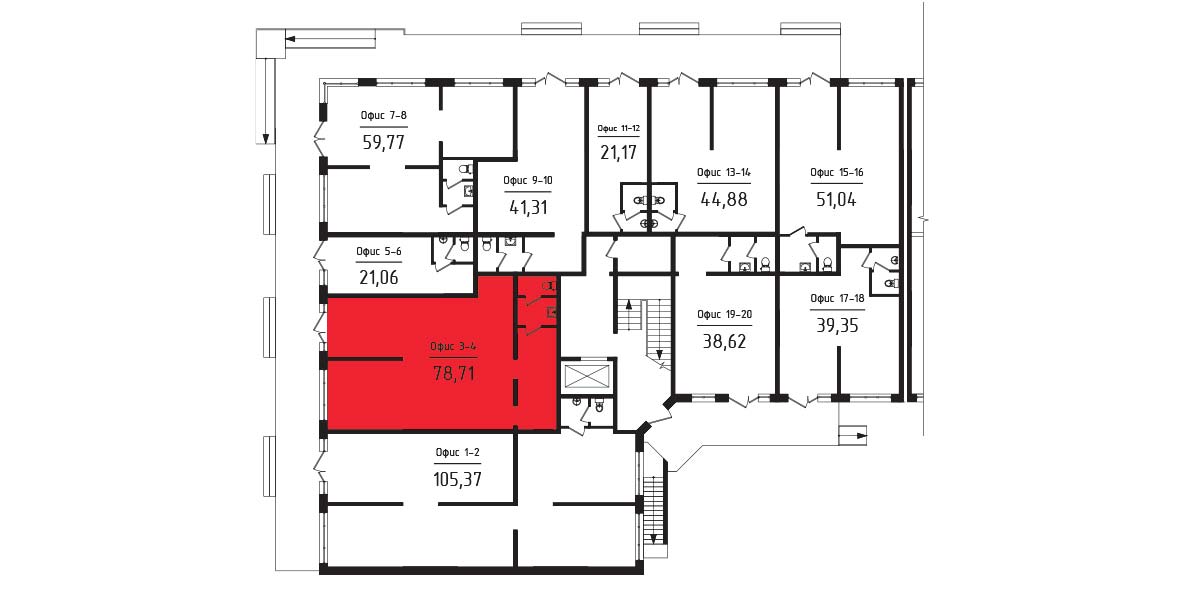 ЖК Яблоневый 3 очередь Нежилое помещение №003-4 1