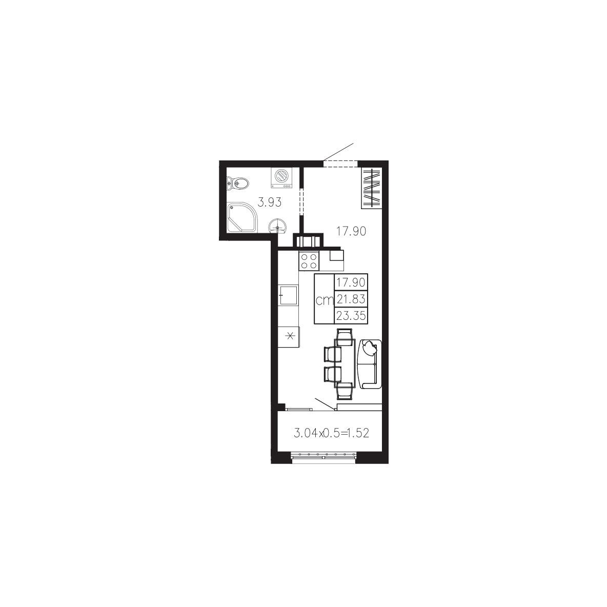 ЖК Суворов 1 очередь Квартира №018