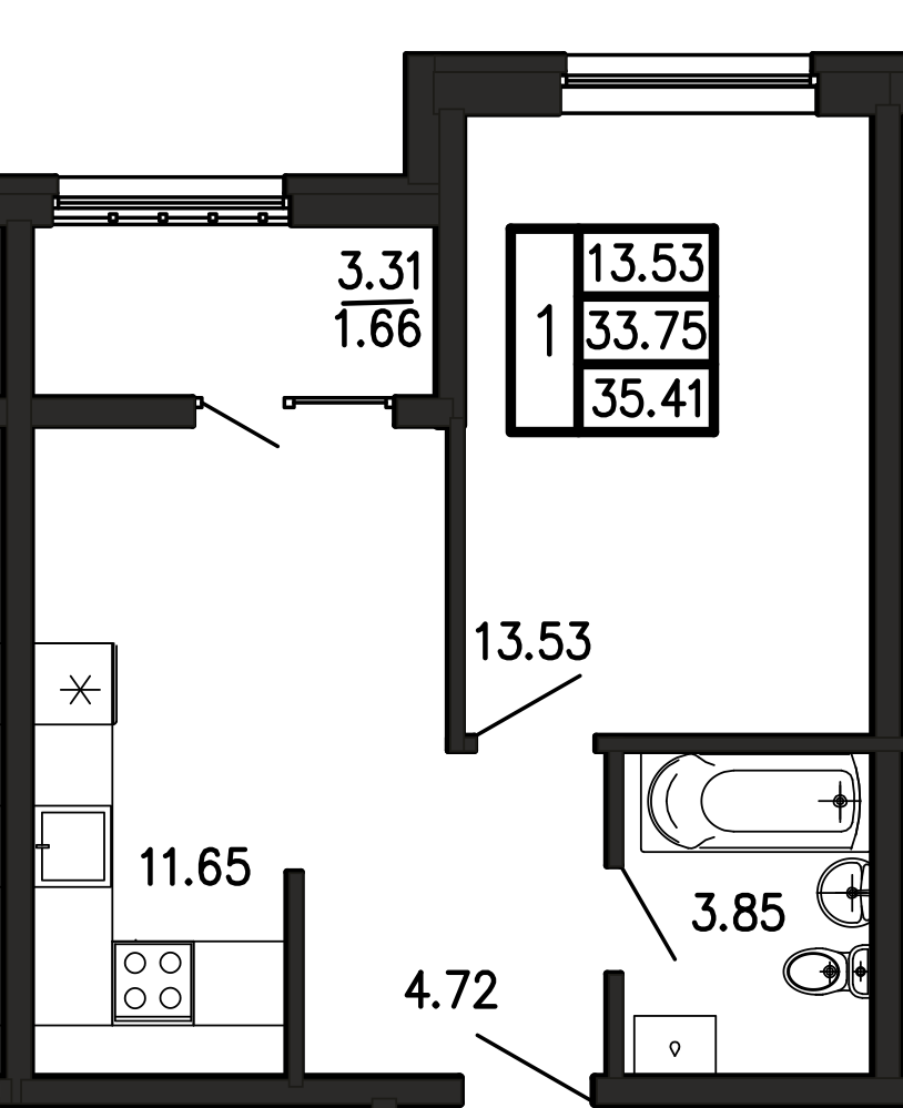 Просторы крыма Квартира №108 2