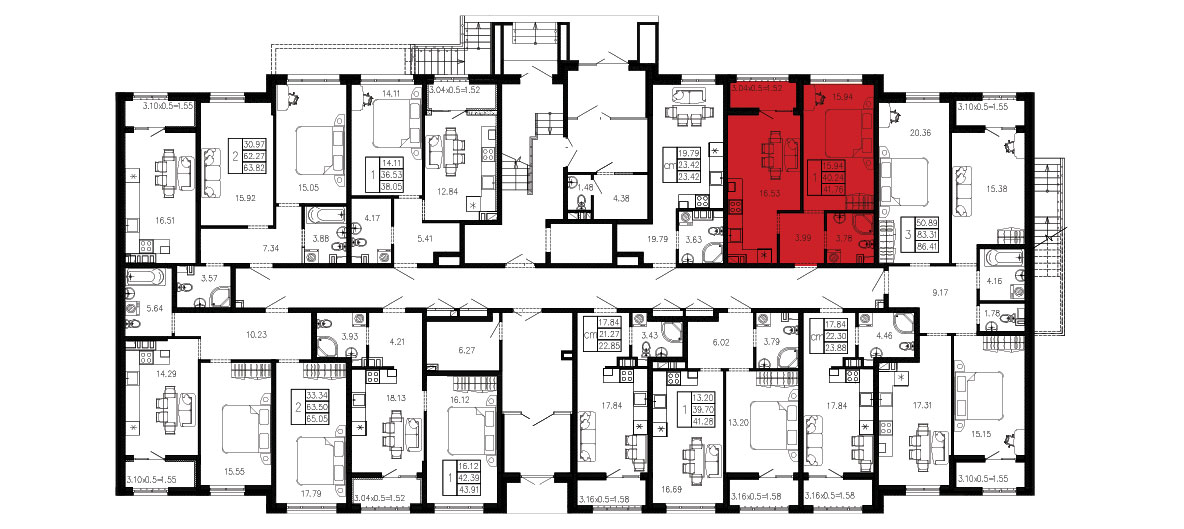 ЖК Суворов 1 очередь Квартира №002 1