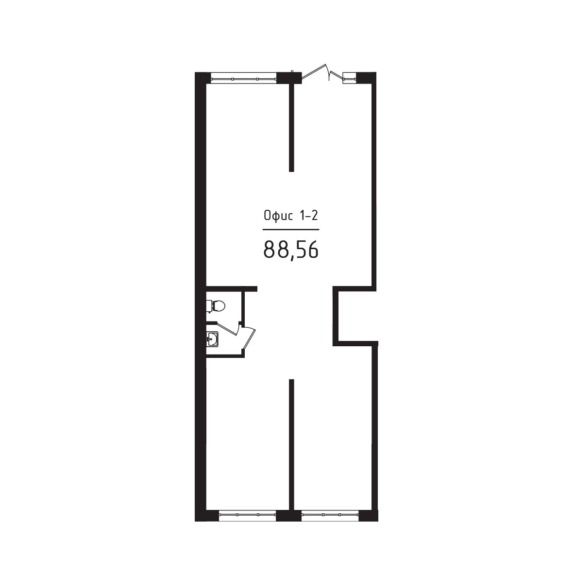 ЖК Яблоневый 3 очередь Нежилое помещение №001-2