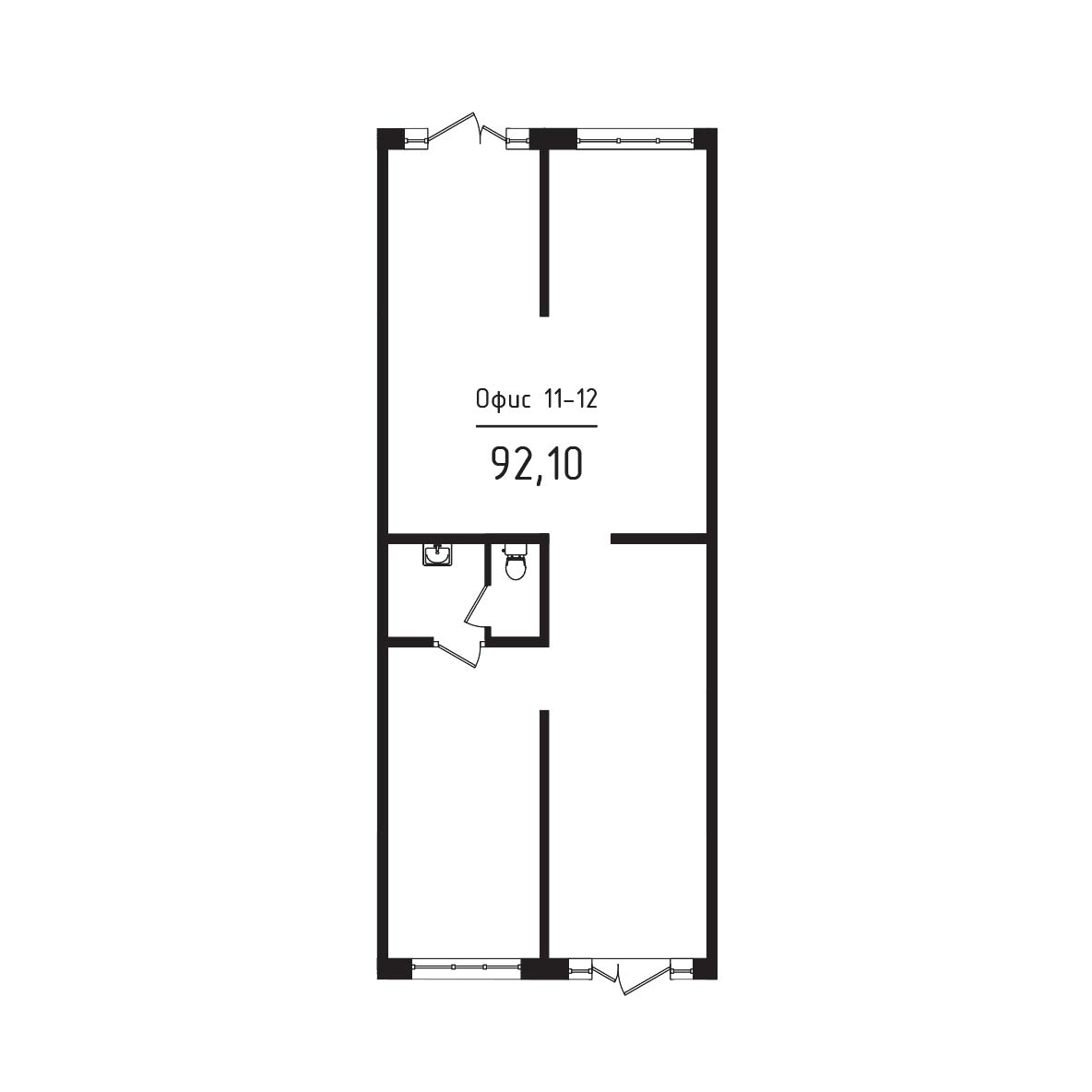 ЖК Яблоневый 3 очередь Нежилое помещение №011-12