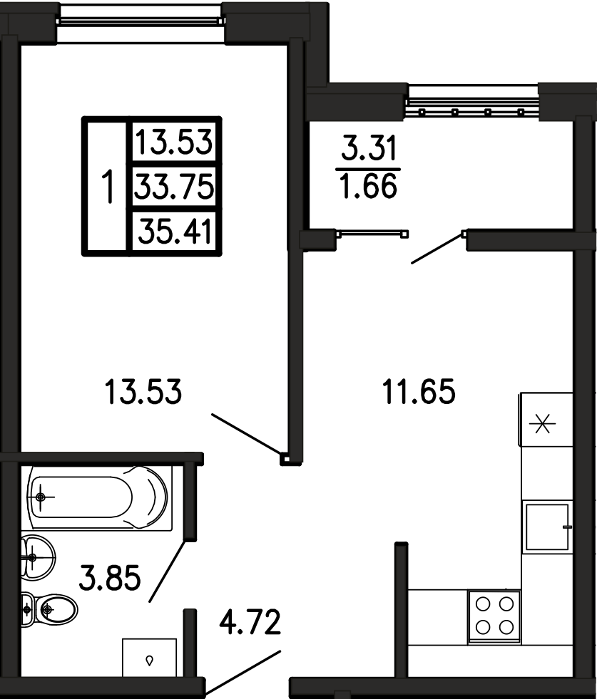 Просторы крыма Квартира №171 2