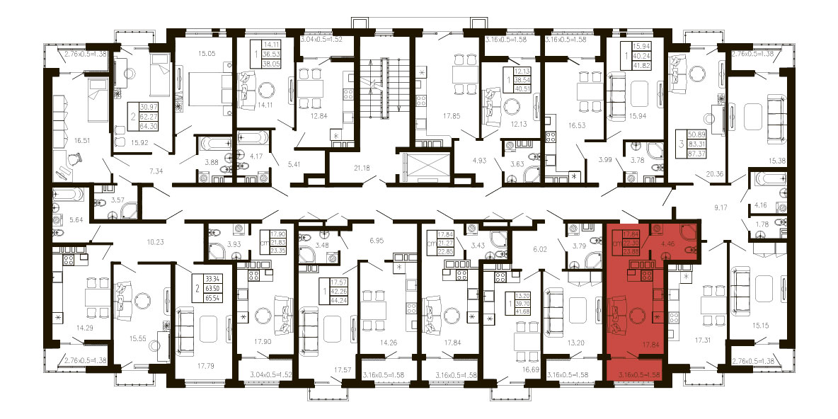 ЖК Суворов 1 очередь Квартира №058 1